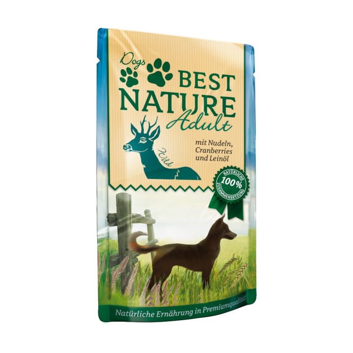 Best Nature Adult Dog 12 x 150 g - Wild & Nudeln