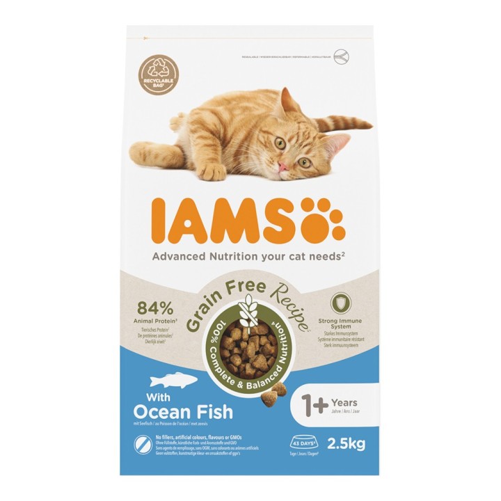 IAMS Advanced Nutrition Grain Free mit Seefisch - 2,5 kg