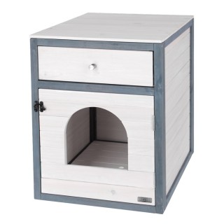 Kerbl Pet Katzenschrank Ida - weiß / grau