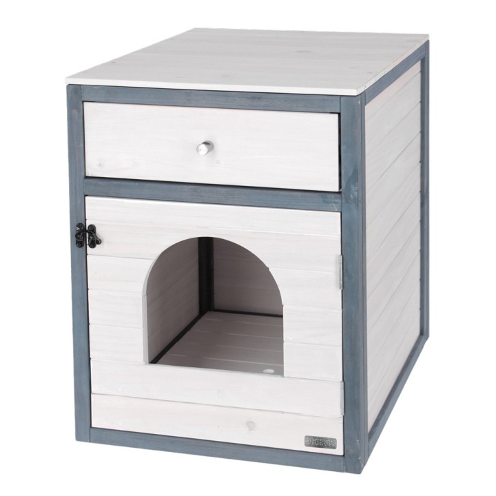 Kerbl Pet Katzenschrank Ida - weiß / grau