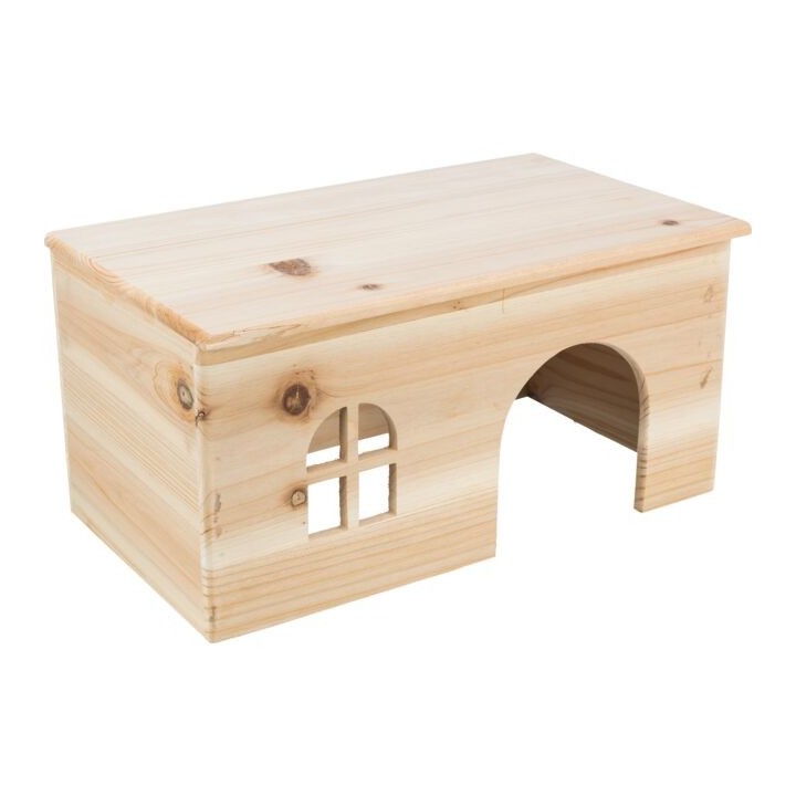 TRIXIE Haus nagelfrei aus Holz für Zwergkaninchen - 1 Stück