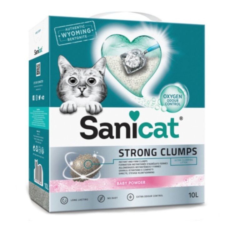 Sanicat Strong Clumps Klumpende Katzenstreu - 10 l