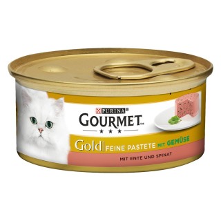 Gourmet Gold Feine Pastete 12 x 85 g - Ente & Spinat