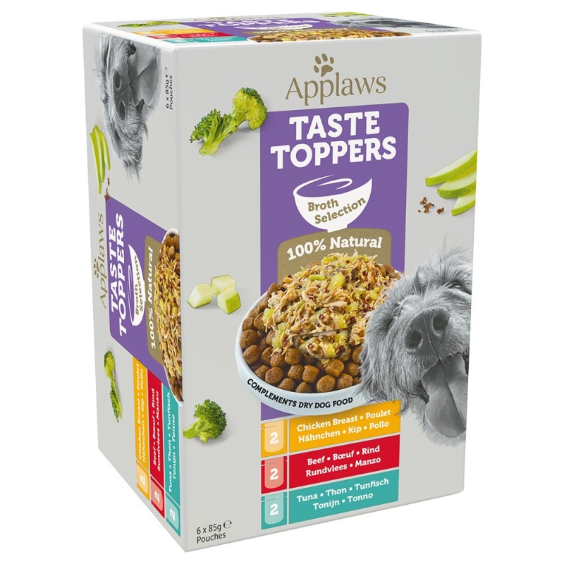 Applaws Taste Toppers 6 x 85 g - Probiermix in Brühe