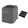 Rotho MyPet Katzentoilette BIALA - Sparset: Katzentoilette anthrazit + 3 x Aktivkohlefilter