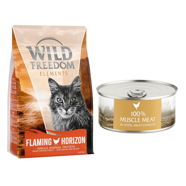 6,5 kg Wild Freedom + 6 x 70 g "Instinctive" Nassfutter gratis! - Flaming Horizon - Huhn (Single Meat) + 6 x 70 g Huhn
