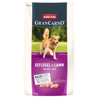 animonda GranCarno Adult Geflügel + Lamm - 12 kg