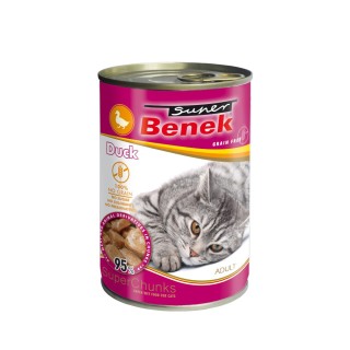 Super Benek Getreidefrei Chunks 10 x 415 g - Ente in Sauce