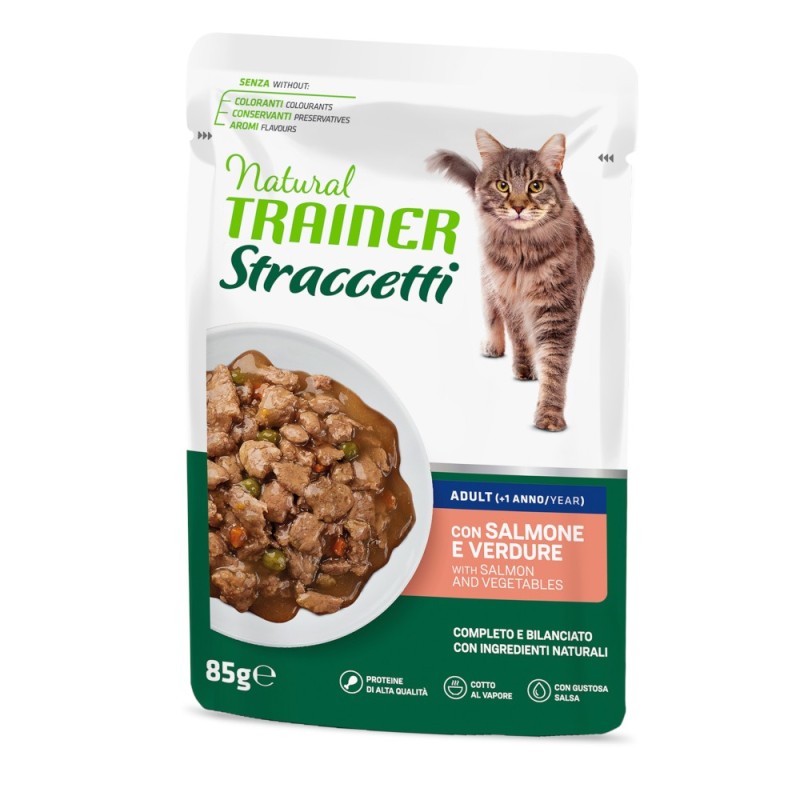 Sparpaket Natural Trainer Streifen in Soße 44 x 85 g - Lachs