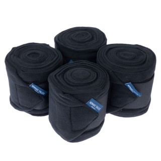 Nomad Tales Pferdebandagen aus Fleece, schwarz - Pony (4er Set)