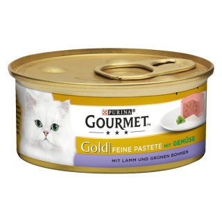 Gourmet Gold Feine Pastete 12 x 85 g - Lamm & grüne Bohnen