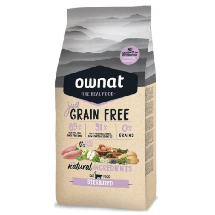 Ownat Cat Just Grain Free Sterilised Huhn - 3 kg