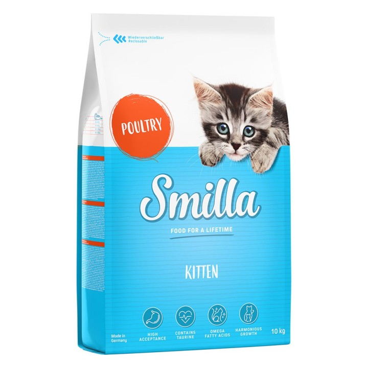 TOP ANGEBOT - 10 kg Smilla Trockenfutter zum Sonderpreis! - Kitten mit Geflügel