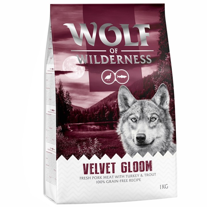 Wolf of Wilderness "Velvet Gloom" Truthahn & Forelle - getreidefrei Sparpaket: 5 x 1 kg