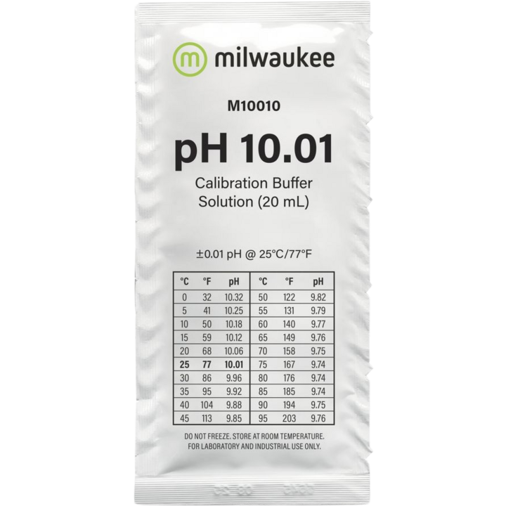Milwaukee M10010B pH 10.01 Kalibrierlösungsbeutel (25 x 20 ml) - 1 Set