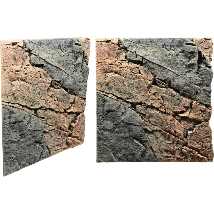 Back to Nature Aquarium Rückwand Slim Line Basalt/Gneiss 3D - 60B (53x4,5x56cm)