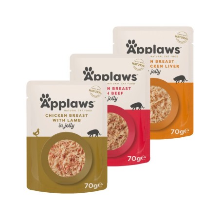 Applaws in Jelly Katzenfutter - Frischebeutel - Chicken Breast & Lamb - 16 x 70 g