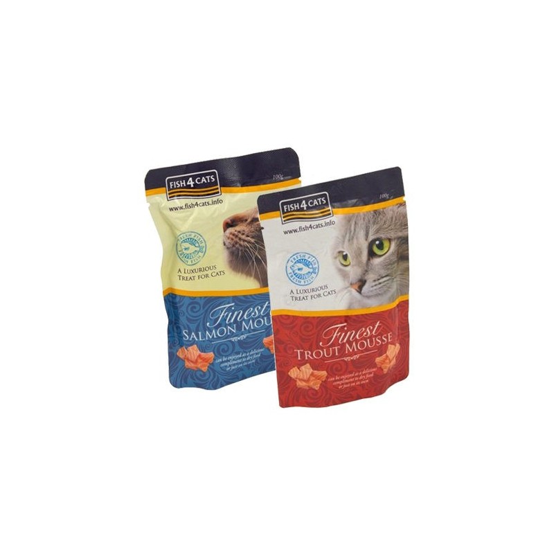 Fish4Cats Finest Mousse Katzenfutter - Frischebeutel - Trout - 6 x 100g
