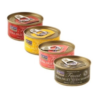 Fish4Cats Finest Katzenfutter - Dosen - Tuna Fillet with Crab - 10 x 70 g