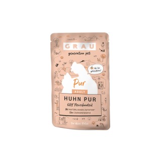 Grau Huhn Pur Pouch - 16 x 125 g