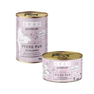 GrauExc ADULT Puur Hondenvoer - Pferd - 6 x 400g