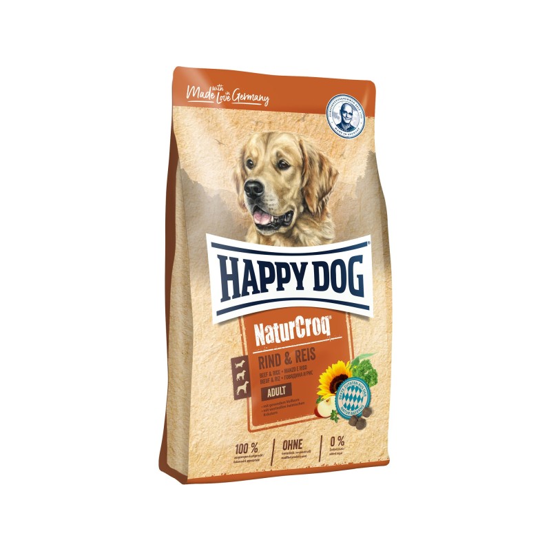 Happy Dog NaturCroq Hundefutter - Rind & Reis - 4 kg