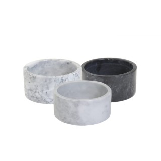 Kentucky Marmor Fress- und Trinknapf - Schwarz - S - 17 x 7 cm