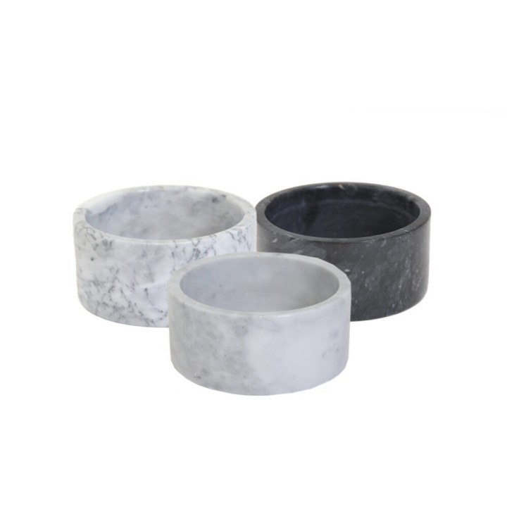 Kentucky Marmor Fress- und Trinknapf - Schwarz - S - 17 x 7 cm