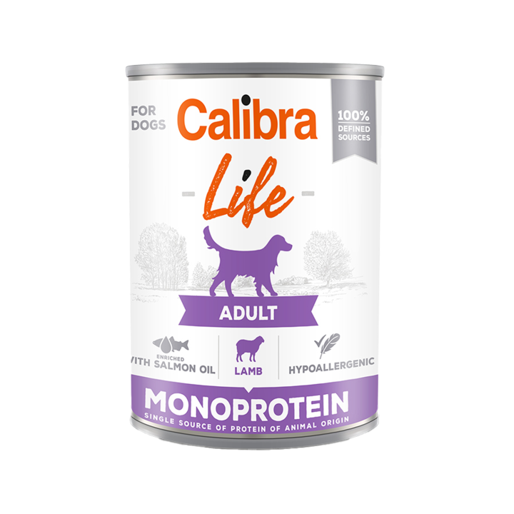 Calibra Dog Life Adult Nassfutter - Lamm - 6 x 400 g