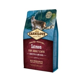 Carnilove Sensitive & Long Hair Katzenfutter - Lachs - 6 kg