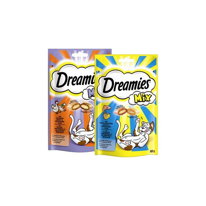 Dreamies Katzensnack Mix - Lachs & Käse - 60 g