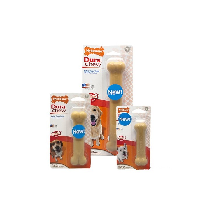 Nylabone Dura Chew Peanut Butter Hundeknochen - Regular (Bis 11 Kg)