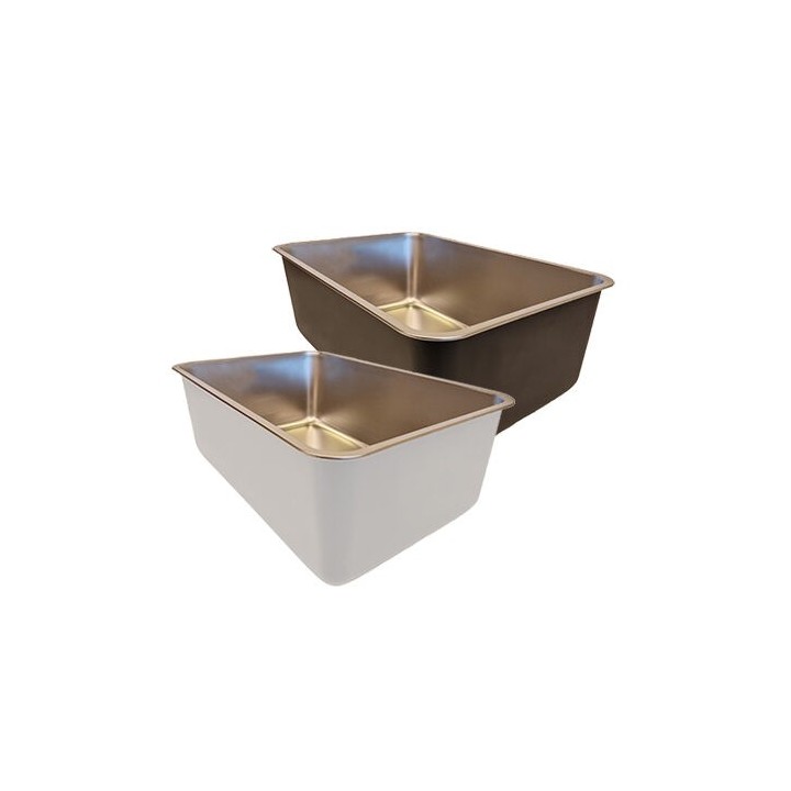 Quapas! Edelstahl-Katzenklo - Schwarz