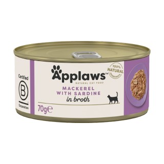 Applaws Katzenfutter - Dosen - Mackerel & Sardine - 24 x 70 g