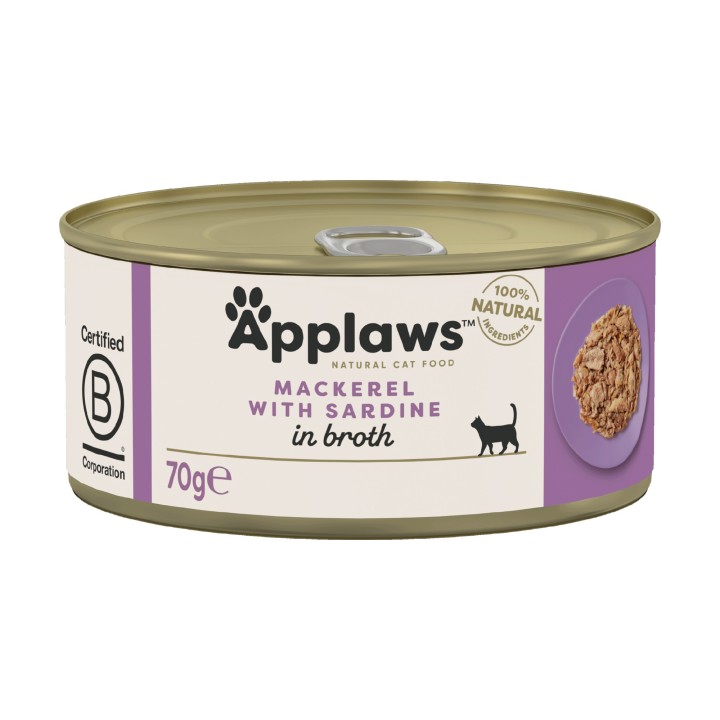 Applaws Katzenfutter - Dosen - Mackerel & Sardine - 24 x 70 g