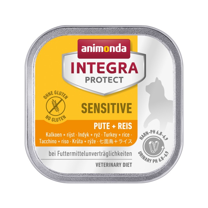 Animonda Integra Protect Sensitive Katzenfutter - Schälchen - Pute & Reis - 16 x 100 g