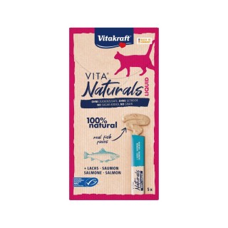 Vitakraft Vita Naturals Flüssig - Lachs - 5 x 15 g