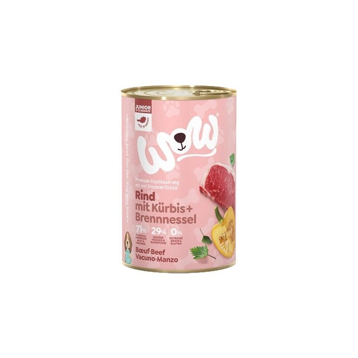 WOW! Junior Hundefutter - Dose - Huhn - 6 x 800 g
