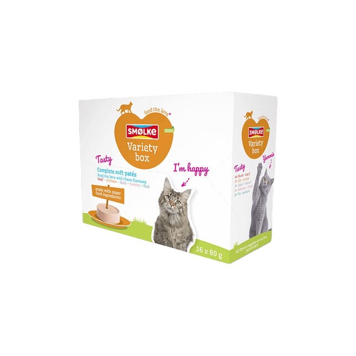 Smølke Soft Paté Katzenfutter - Dosen - Variety Box - 16 x80 g