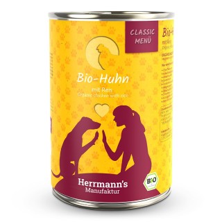 Herrmann's | Bio-Huhn mit Reis | Classic | 30 x 400 g
