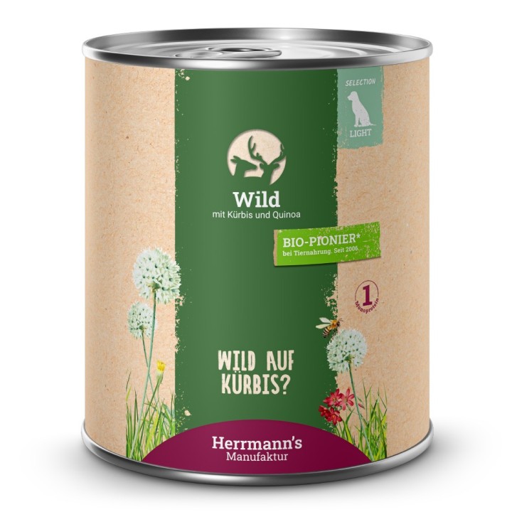 Herrmann's | Wild mit Kürbis und Quinoa | Selection Light | 30 x 800 g