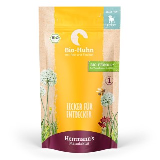 Herrmann's | Bio Huhn mit Reis und Fenchel | Selection Puppy | 14 x 150 g