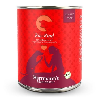 Herrmann's | Bio-Rind mit Süßkartoffeln | Classic | 30 x 800 g