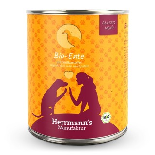 Herrmann's | Bio-Ente mit Süßkartoffeln | Classic | 30 x 800 g