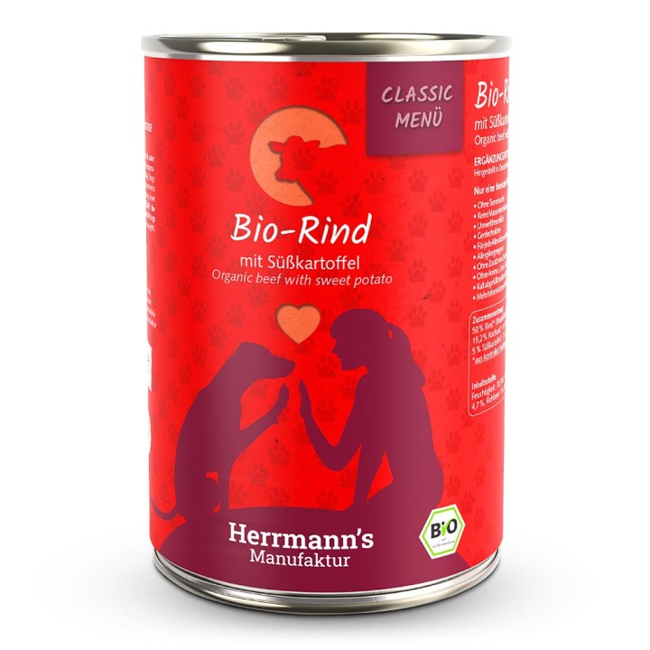 Herrmann's | Bio-Rind mit Süßkartoffeln | Classic | 30 x 400 g
