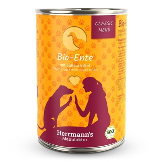 Herrmann's | Bio-Ente mit Süßkartoffeln | Classic | 30 x 400 g