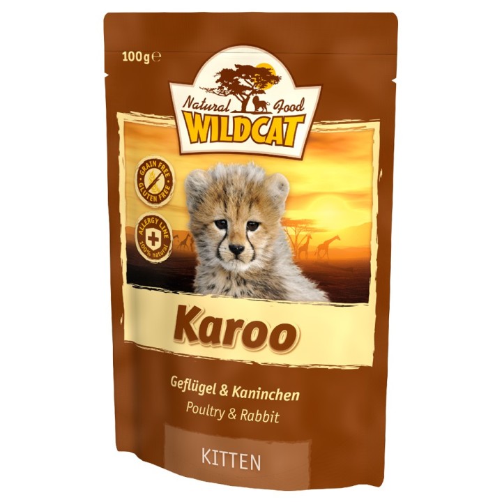 Wildcat | Karoo Kaninchen & Geflügel | Kitten | 35 x 100 g
