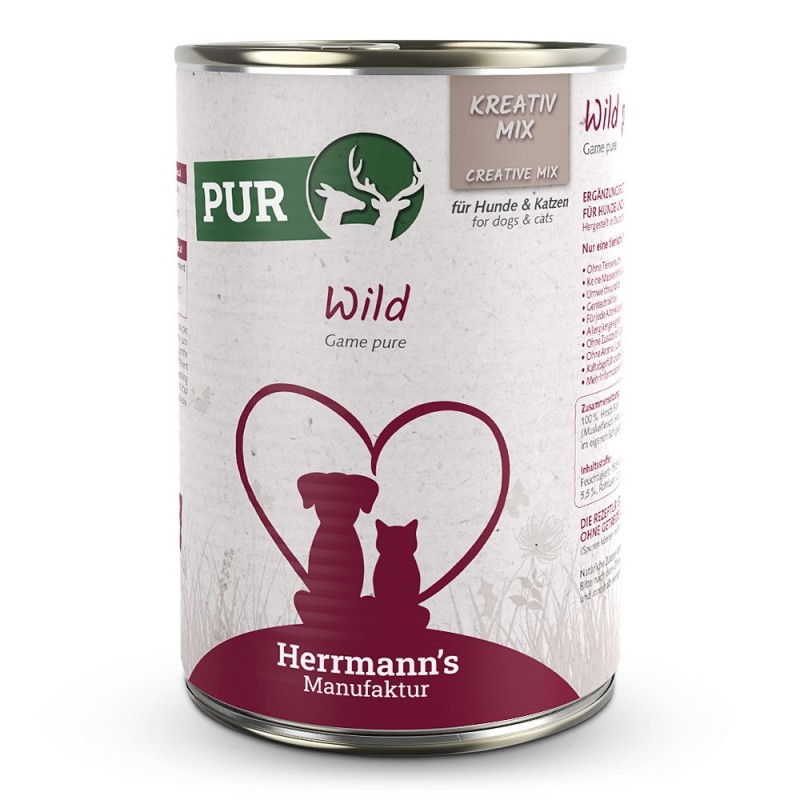 Herrmann's | Wild Reinfleisch | Kreativ-Mix | 30 x 400 g