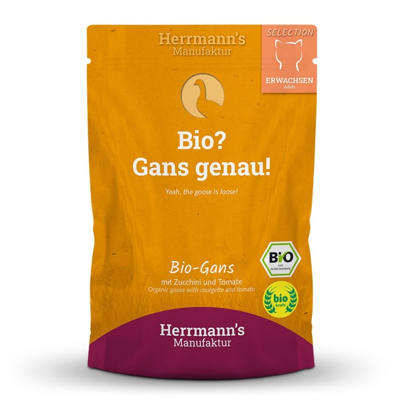 Herrmann's | Bio Gans mit Zucchini & Tomaten | Selection Adult | 100 x 100 g