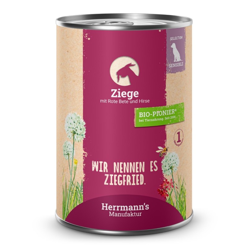 Herrmann's | Ziege mit rote Beete und Hirse | Selection Sensible | 30 x 400 g